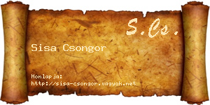Sisa Csongor névjegykártya