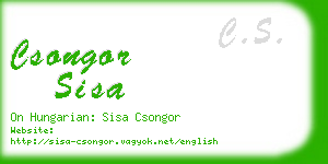 csongor sisa business card